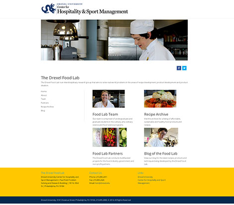 Drexel University Hospitality & Sport Management Food Lab